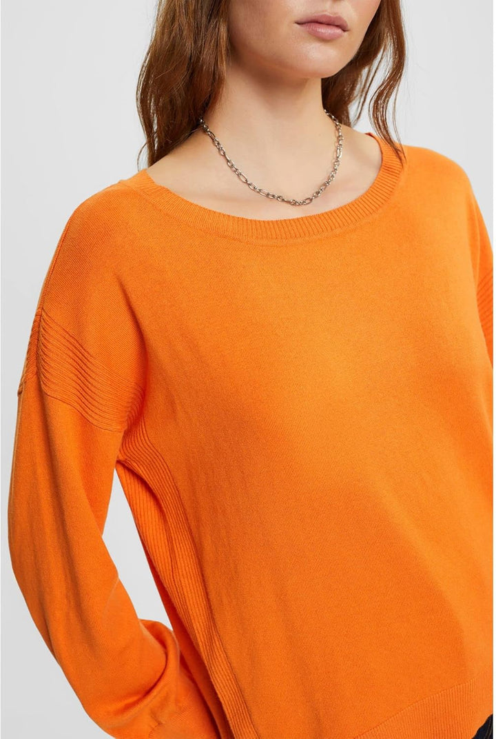 ESPRIT Strickpullover im Loose Fit XS Golden Orange, XS Golden Orange