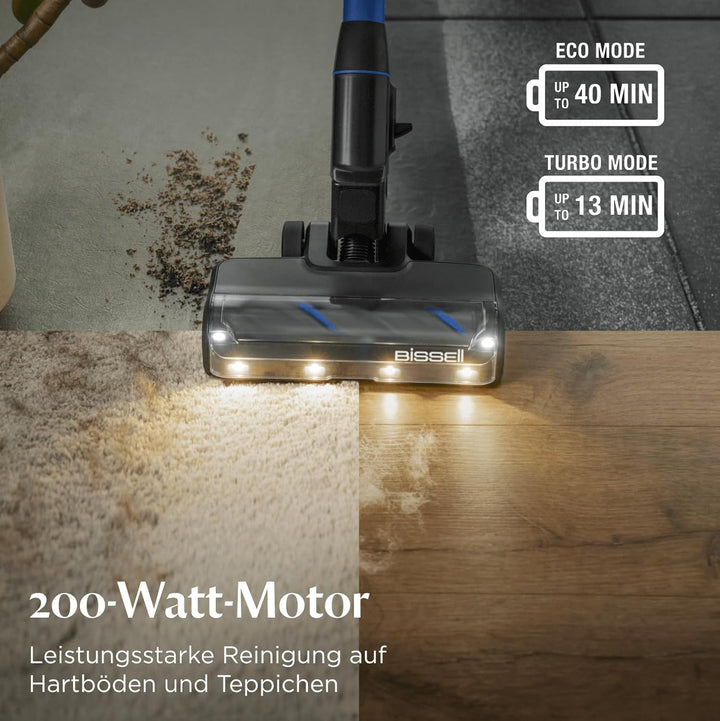 BISSELL PowerClean FurFinder, Akku Staubsauger, 200W Motor, FurFinder-Licht, nicht verheddernde Bürs