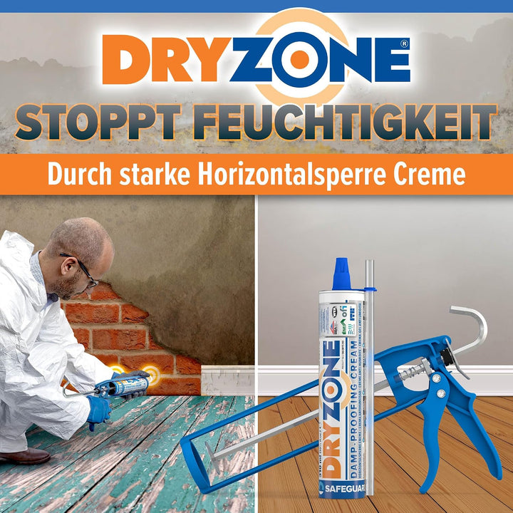 Dryzone Horizontalsperre Kit - Injektionscreme gegen feuchte Wände und aufsteigende Feuchtigkeit – F