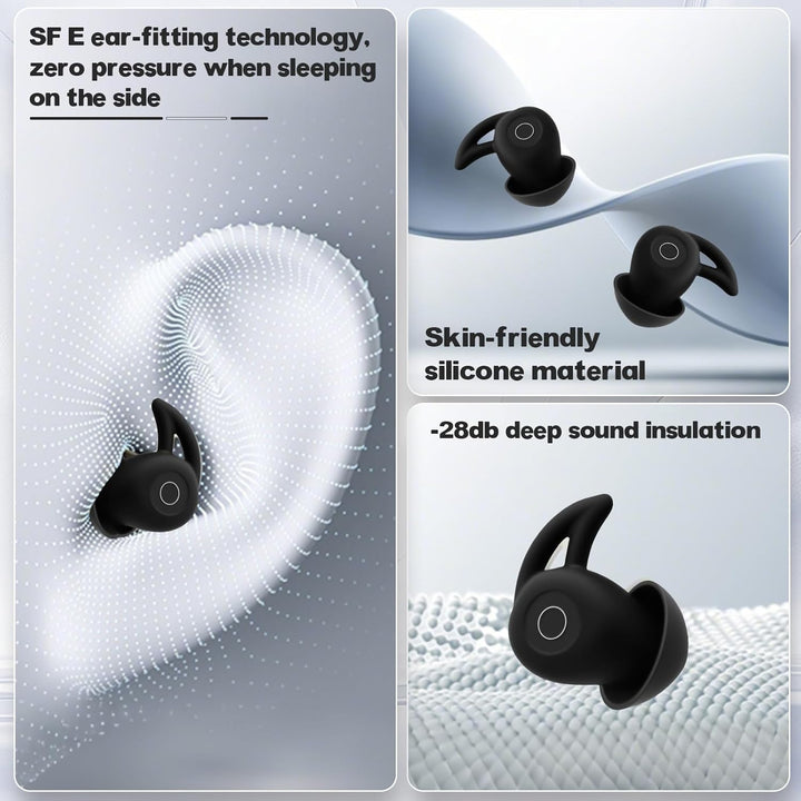 Novonell Snooze Pods Pro, Anti Schnarch-Kopfhörer für Seitenschläfer, Ultrabequem & Geräuschfrei Sch