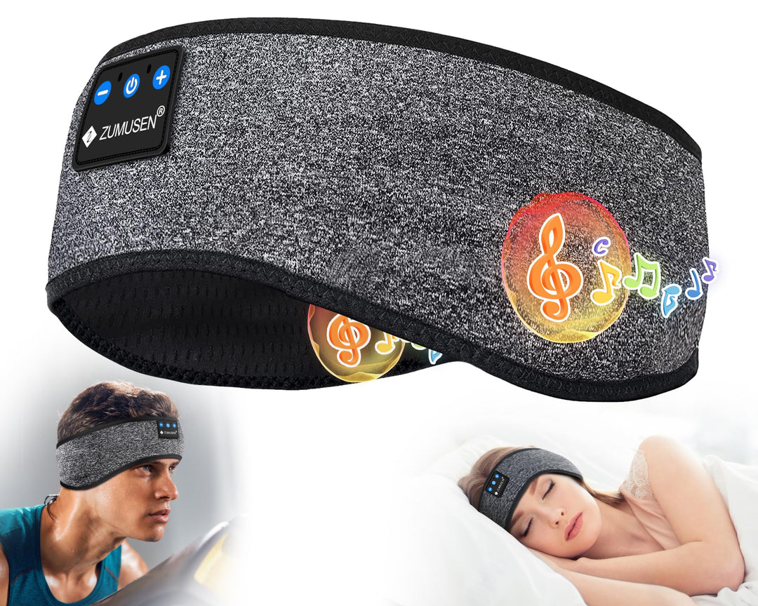 ZUMUSEN Schlafkopfhörer Stirnband Bluetooth 5.4, Super Weiche 15+ Stunden Wiedergabe Sleep Headphone