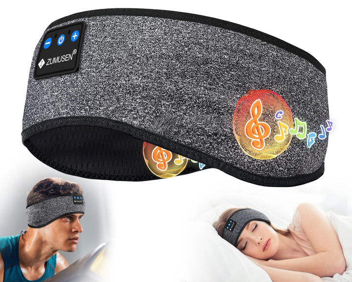 ZUMUSEN Schlafkopfhörer Stirnband Bluetooth 5.4, Super Weiche 15+ Stunden Wiedergabe Sleep Headphone