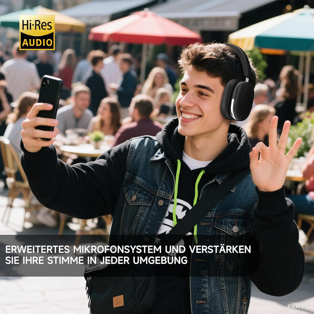 Freepods 120H Spielzeit Bluetooth ANC/ENC Over-Ear-Kopfhörer Aktive Geräuschunterdrückung drahtlos,