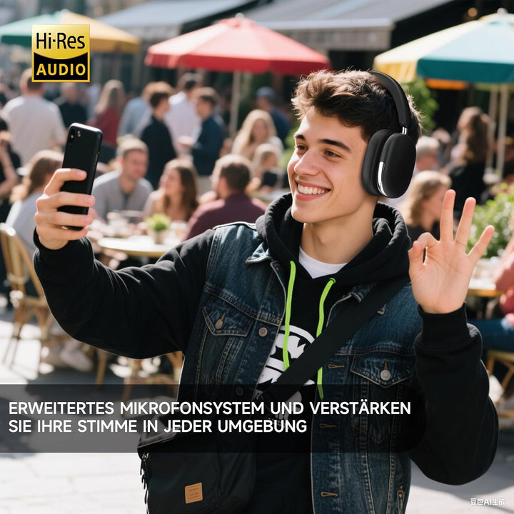Freepods 120H Spielzeit Bluetooth ANC/ENC Over-Ear-Kopfhörer Aktive Geräuschunterdrückung drahtlos,