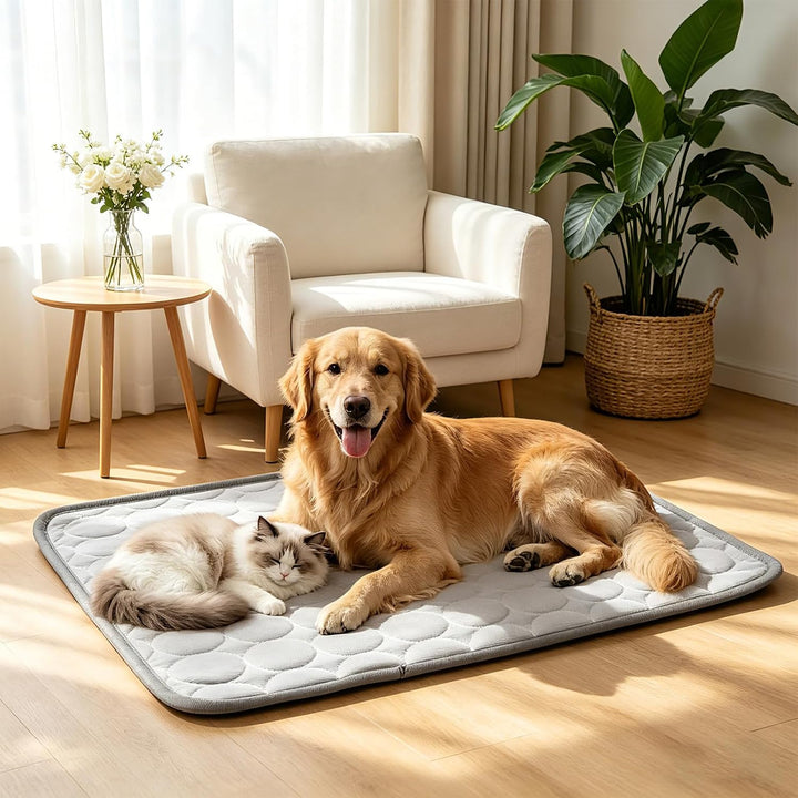 Kühlmatte für Hunde Gross, Selbstkühlend Hundematte 100 * 70cm Kühldecke für Hunde, Sommer Kühlkisse
