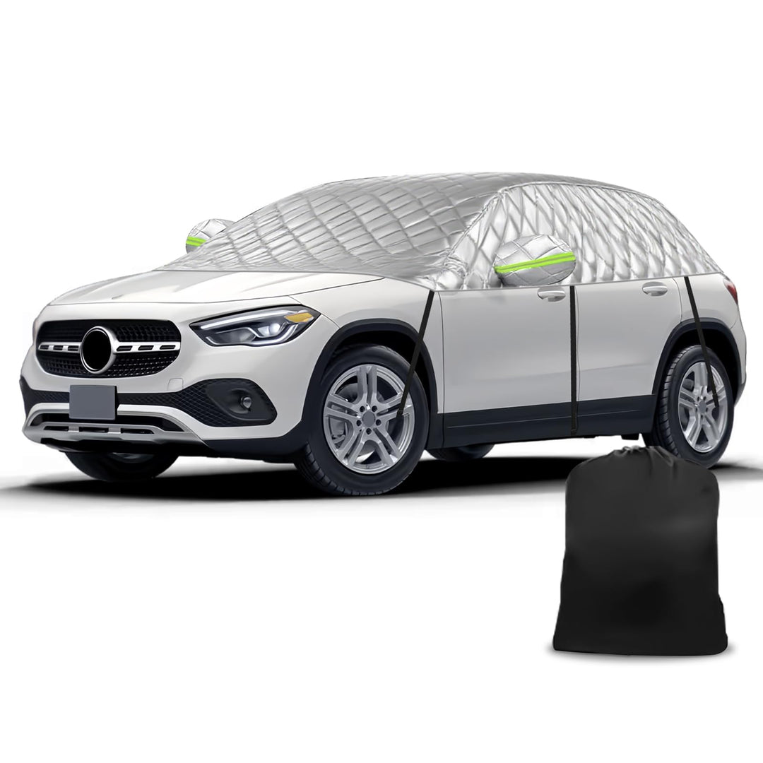 Halbgarage für Mercedes-Benz GLA 2014-2023, Halbe Autoabdeckung Winter Sommer, Abdeckplane Auto Schu