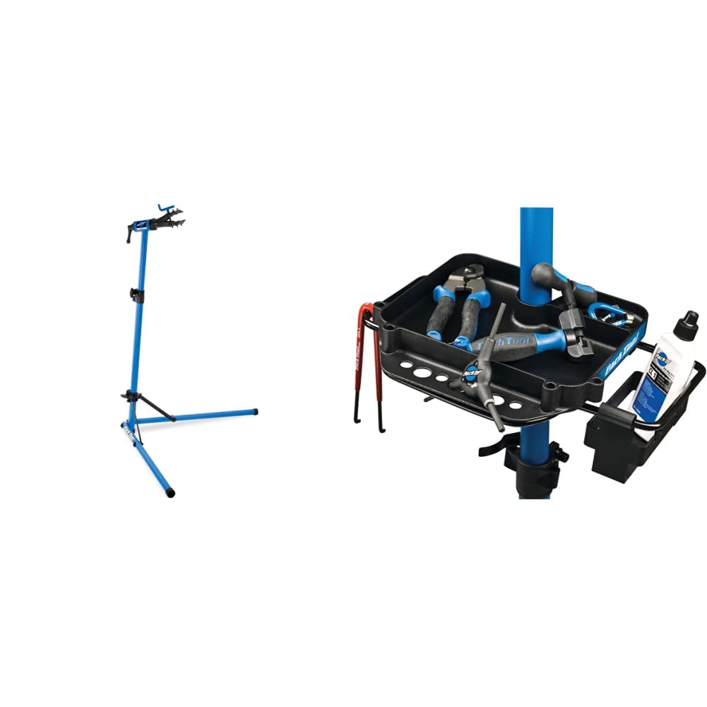 Park Tool Unisex – Erwachsene PCS-9.3 Montageständer, Silber, One Size & Werkzeugablage, One Size, 4
