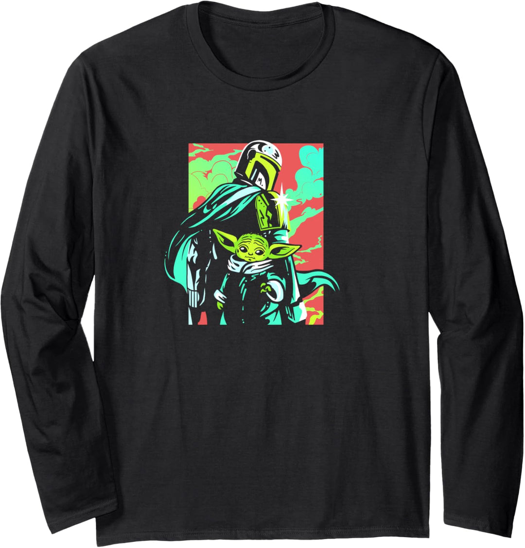 Star Wars Neon Mando Langarmshirt