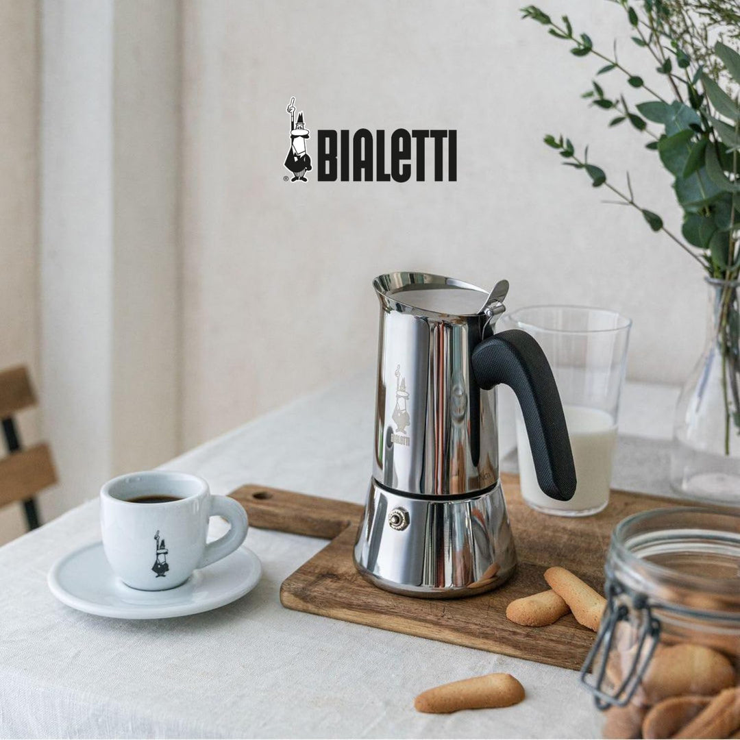Bialetti Venus Espressokocher für induktion, Stahl, Silber, 0 cm, 400 4 tassen Old Venus, 4 tassen O