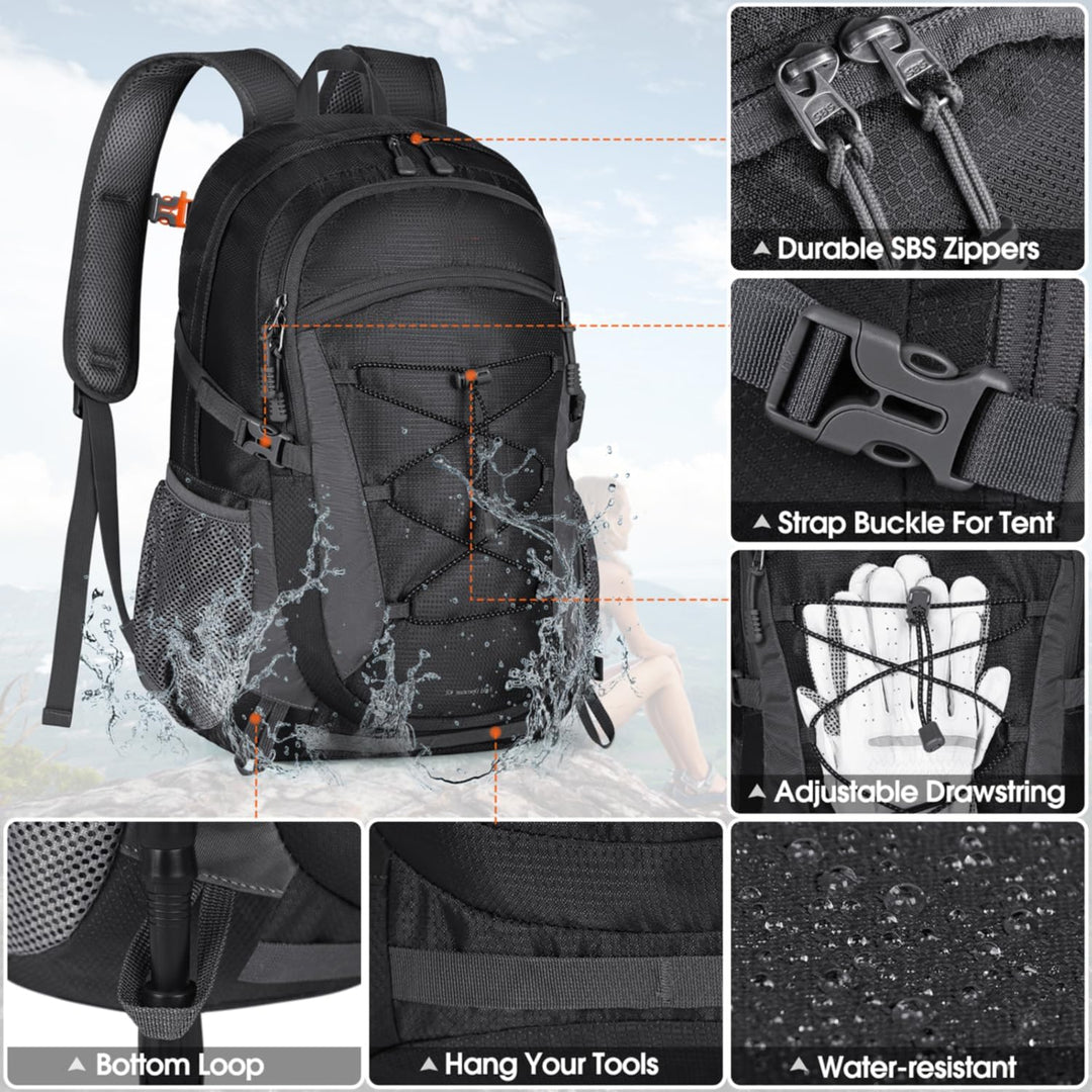 RAINSMORE Wanderrucksack Herren Damen 40L Wasserdichter Rucksack Leicht Gross Reiserucksack Trekking
