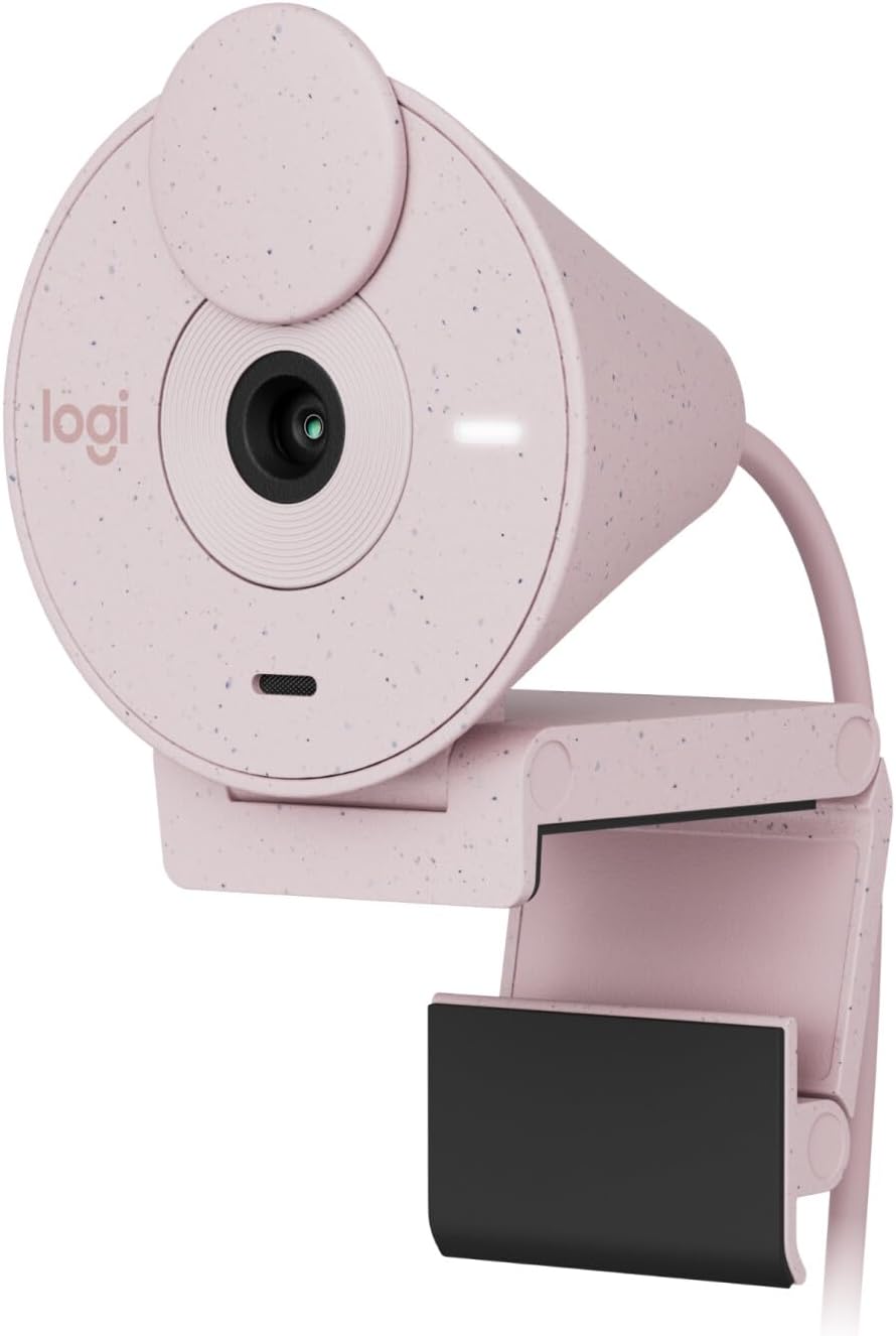 Logitech Brio 300 Full HD-Webcam mit Sichtschutz, Mikrofon mit Rauschunterdrückung, USB-C, Zertifizi