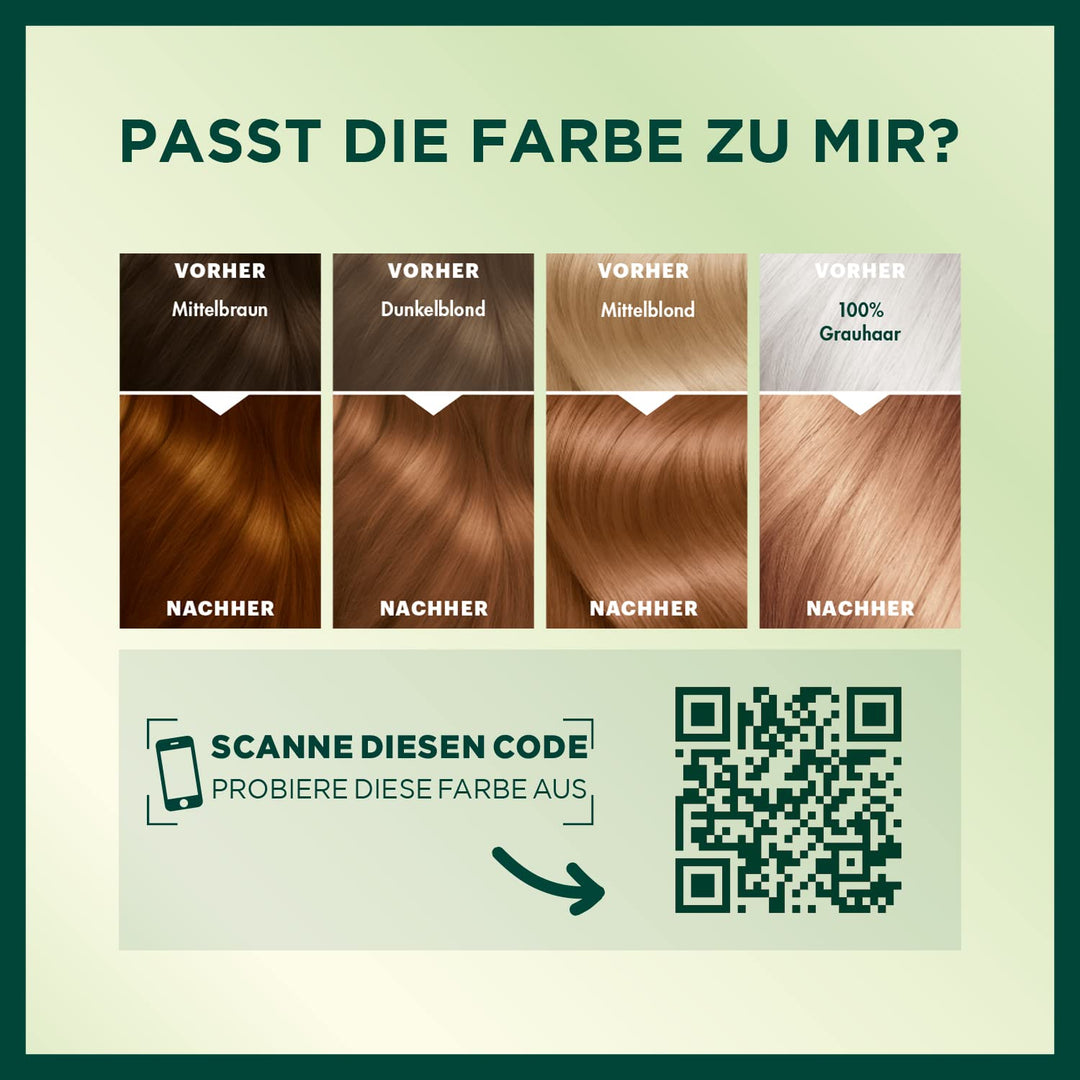 Garnier Nutrisse Ultra Creme Dauerhafte Pflege-Haarfarbe 6.03 Natürliches Goldenes Dunkelblond mit b