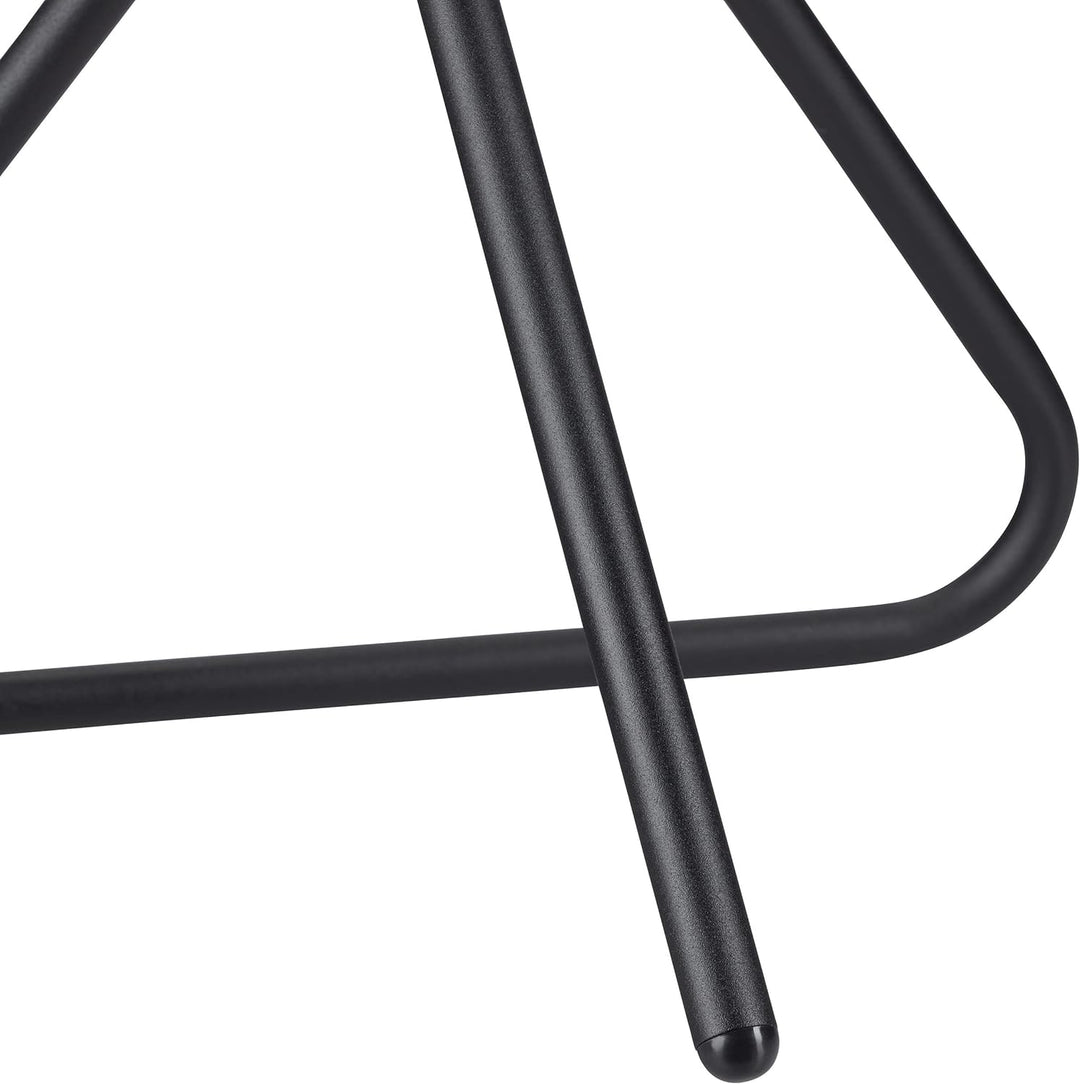 Relaxdays, schwarz Beistelltisch aus Metall, Runder Ablagetisch mit Tragegriff, Moderner Couchtisch,