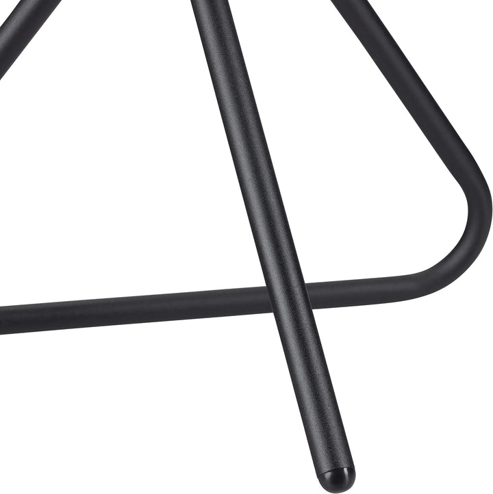 Relaxdays, schwarz Beistelltisch aus Metall, Runder Ablagetisch mit Tragegriff, Moderner Couchtisch,