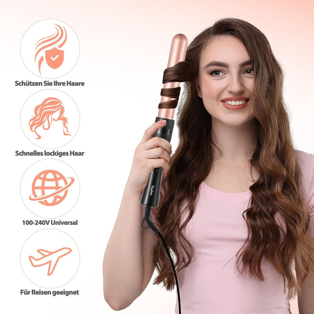Lockenstab, 3 in 1 Lockenstäb set mit Verschiedenen Aufsätzen für Grosse und Kleine Locken Keramik T