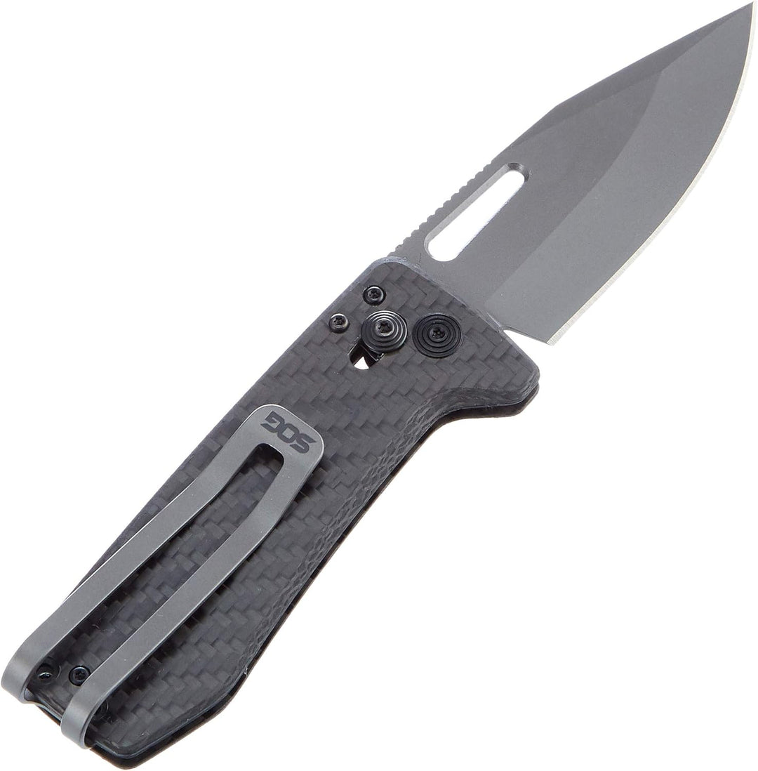 SOG Unisex – Erwachsene Ultra XR Carbon Graphite Taschenmesser, schwarz, 16,3 cm