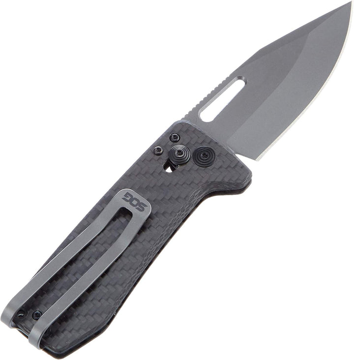 SOG Unisex – Erwachsene Ultra XR Carbon Graphite Taschenmesser, schwarz, 16,3 cm
