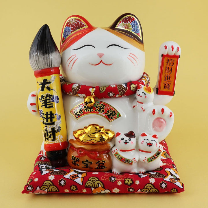 Freak Scene Glückskatze - Maneki-Neko - Winkekatze aus Porzellan 21,5 cm weiss - Maneki Neko 03 21,5