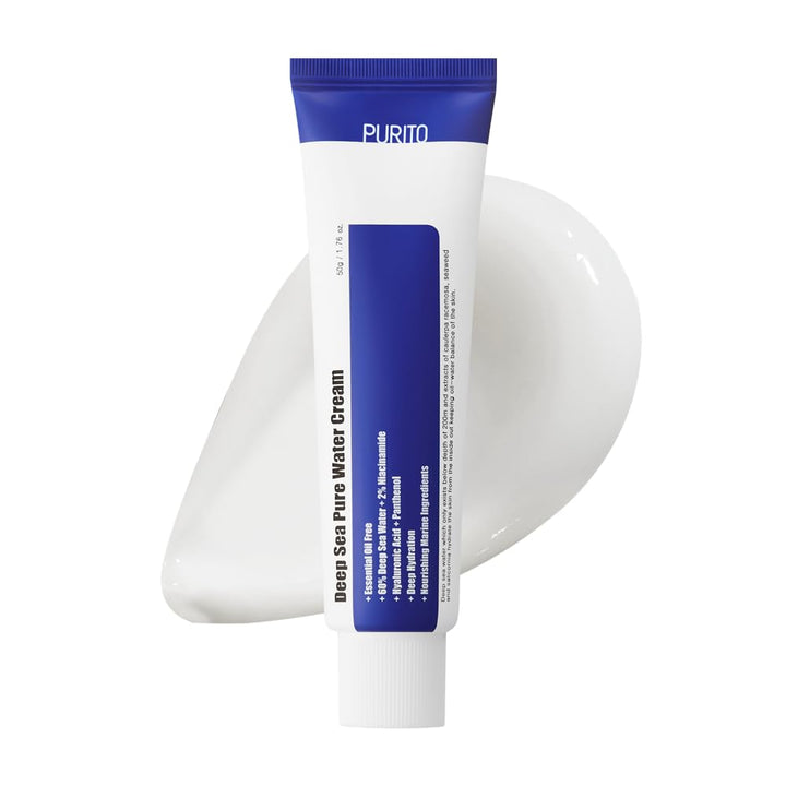 PURITO ÄTHERISCHE ÖLFREIE TIEFSEER PURE WASSER CREME 50g 1.7fl.oz, Feuchtigkeitscreme für Gesicht, G