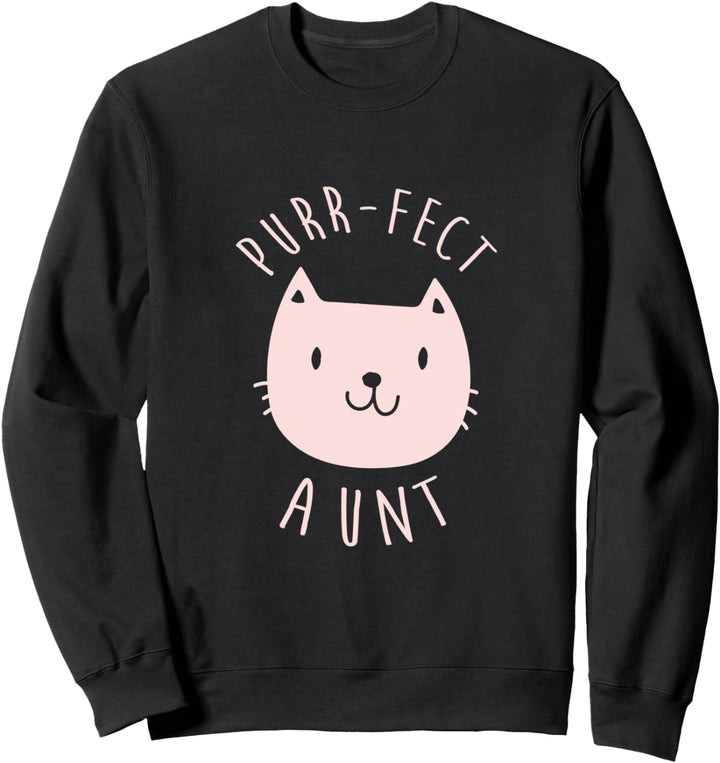 Purr-fect Aunt Gift Auntie Funny Cute Cat Lover Gift Sweatshirt