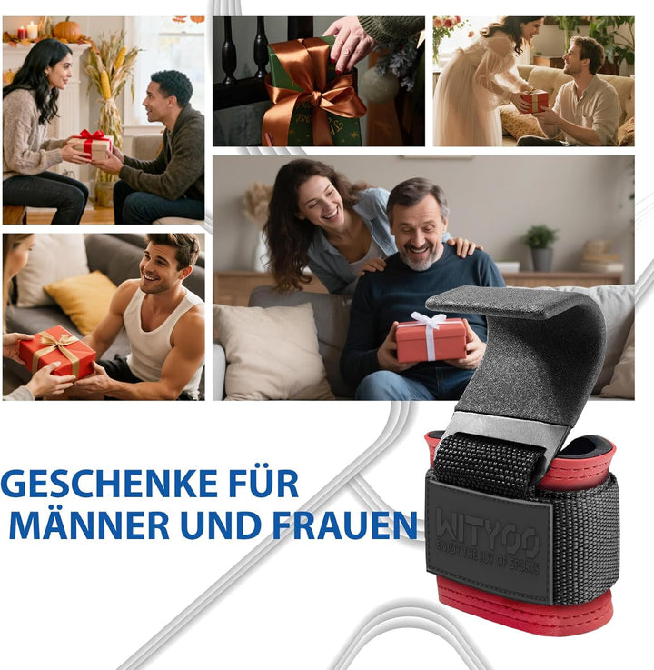 Zughilfen Haken Krafttraining, Fitness Powerlifting Weight Lifting Hook, Lifting Straps für Männer &