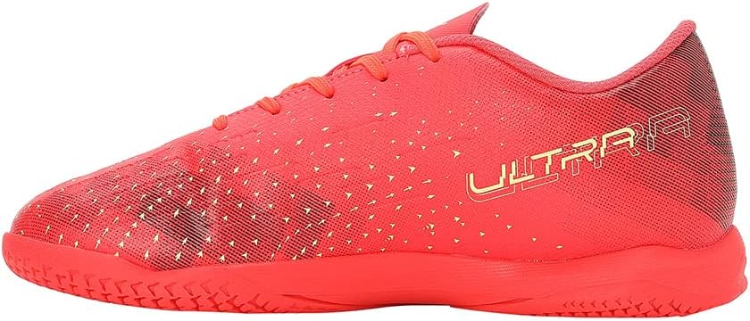 PUMA Unisex Kinder Ultra Play It Jr Soccer Shoe 28 EU Fiery Coral Fizzy Light Puma Black, 28 EU Fier