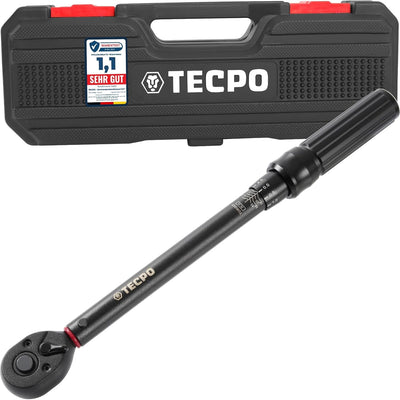 TECPO Automatischer Drehmomentschlüssel 1/4 Zoll Antrieb (1/4") 10-50 Nm Hebel-Umschaltknarre mit au