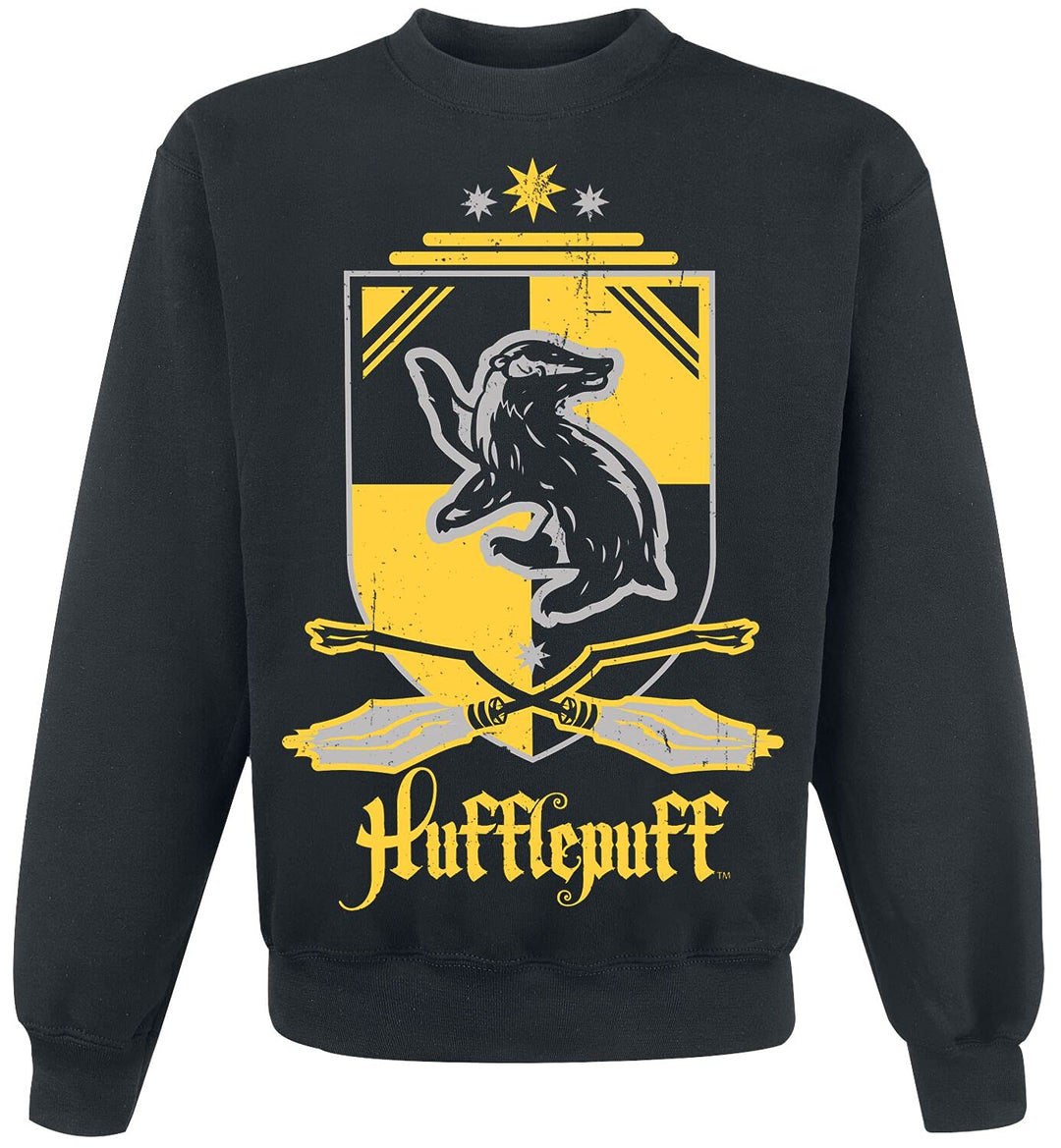 Harry Potter Hufflepuff Männer Sweatshirt schwarz L