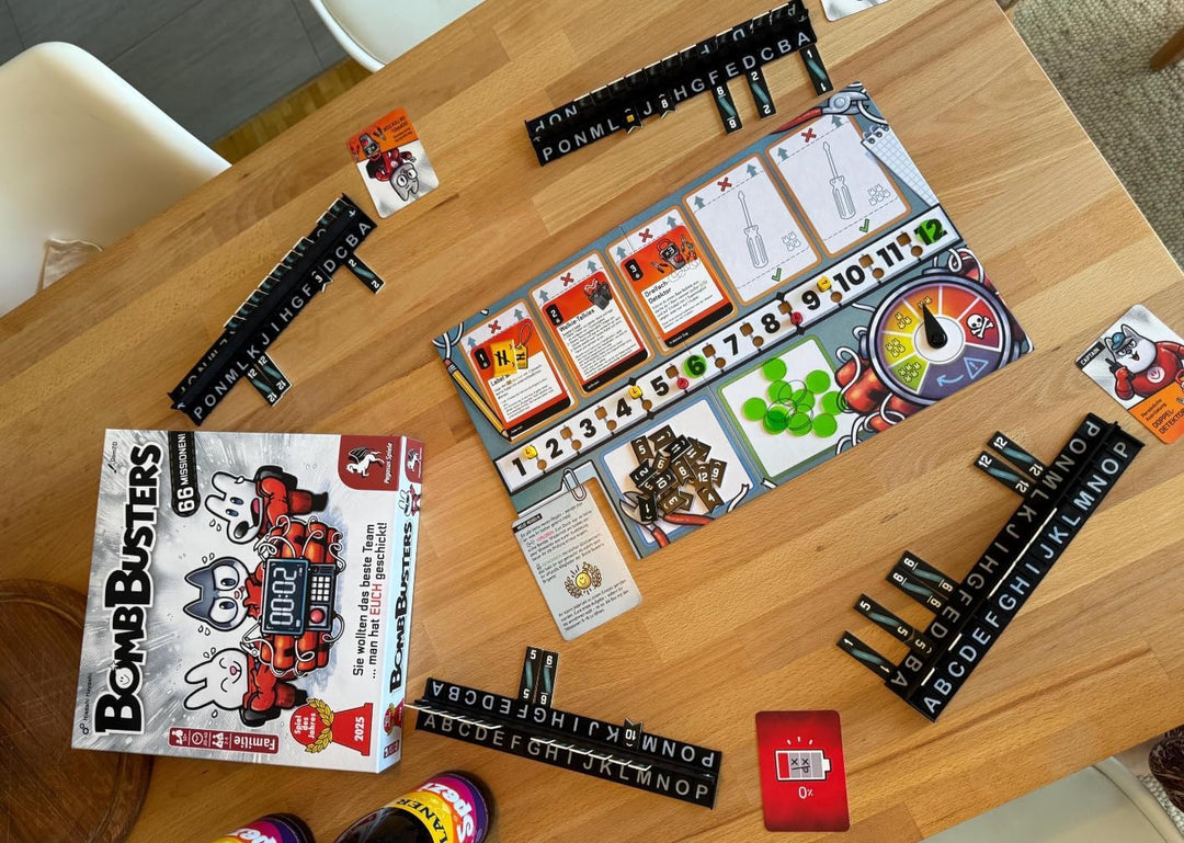 Kabelhalter kompatibel mit Bomb Busters – 5er-Set, klappbar, schwarz mit weisser Beschriftung