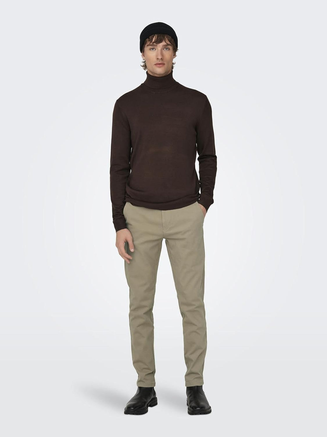 ONLY & SONS Herren Chino-Hose 34W / 32L Chinchilla, 34W / 32L Chinchilla