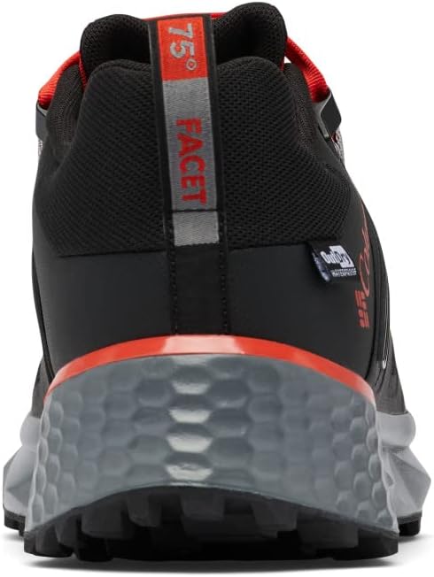 Columbia Herren Facet 75 Outdry Trekking Shoes 40 EU Black Fiery Red, 40 EU Black Fiery Red