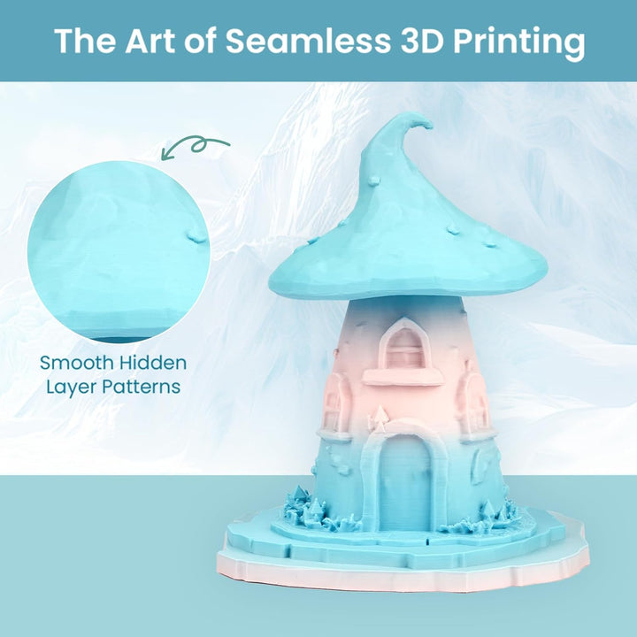 ERYONE Matte PLA 3D Drucker Filament 1.75mm, Matte Gradient Rainbow PLA, Massgenauigkeit +/- 0.03 mm