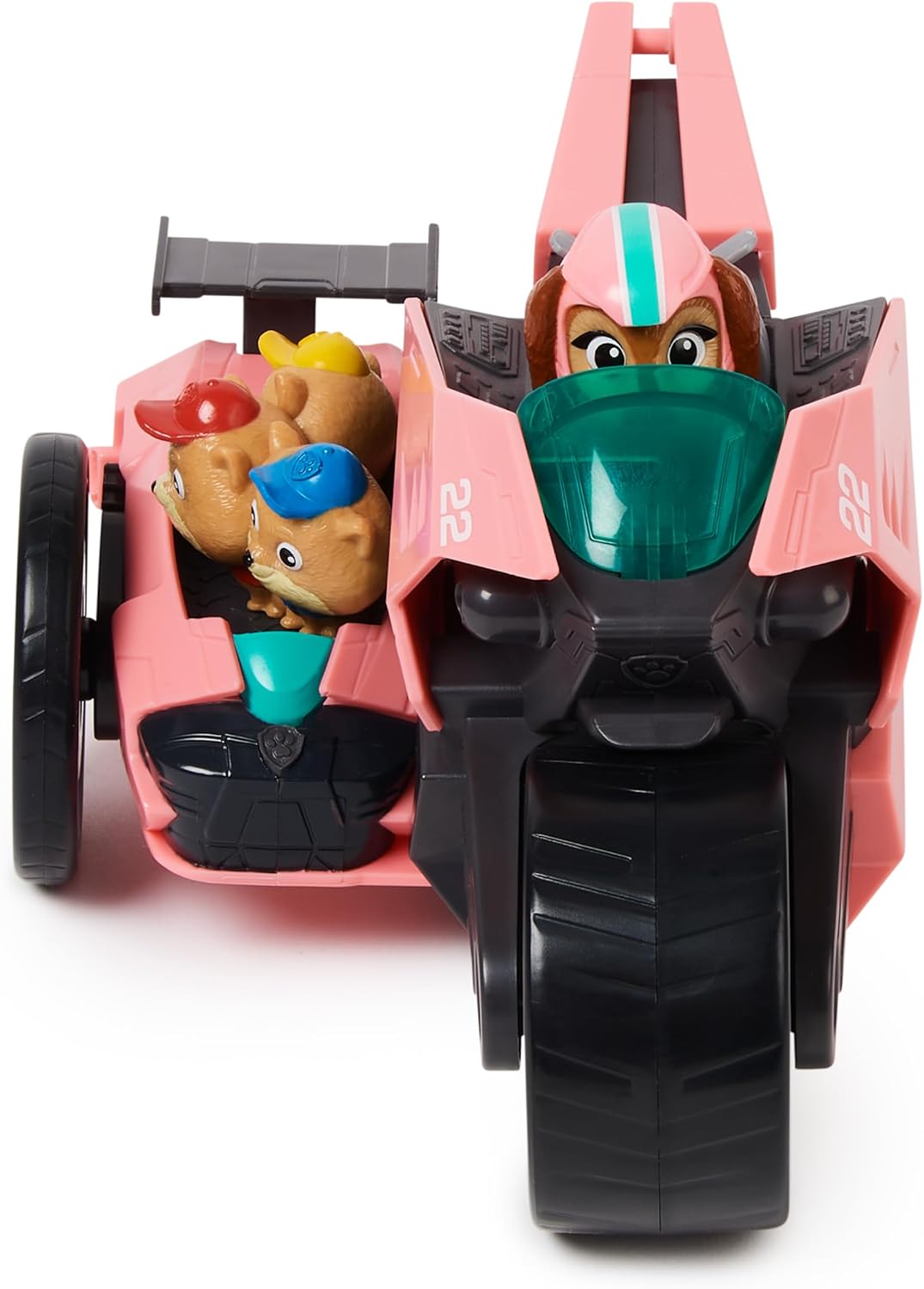 PAW Patrol The Mighty Movie - Motorrad Spielzeugfahrzeug mit Mighty Pups Liberty und Junior Patrolle