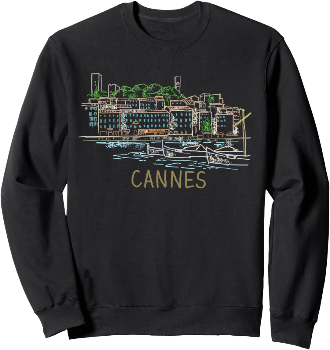 Cannes Frankreich Kunstgeschenk Männer Frauen Sweatshirt