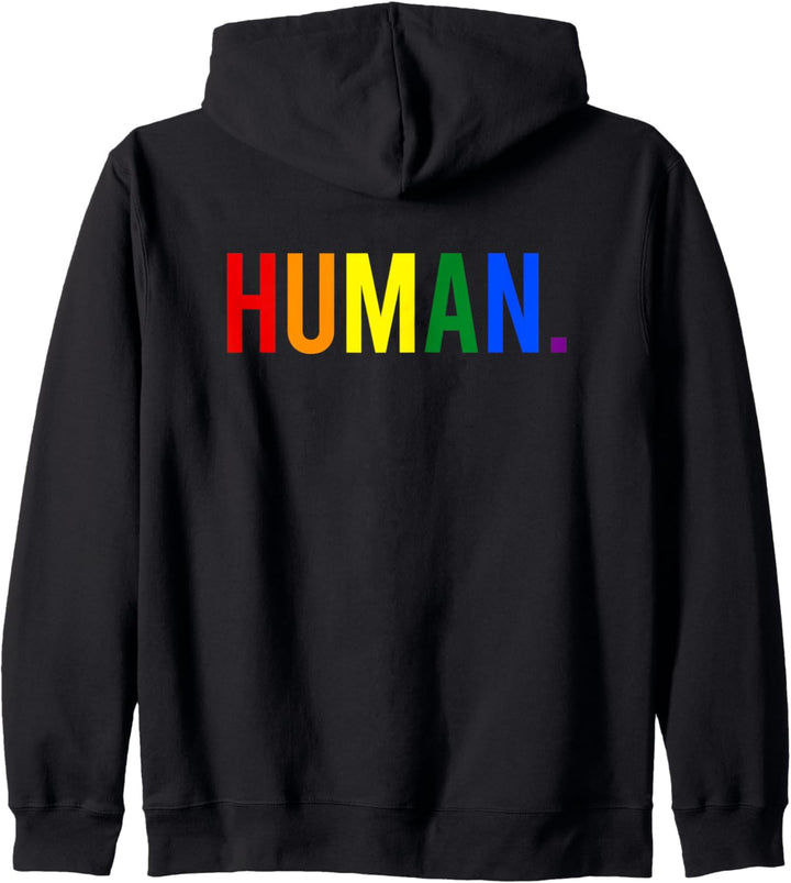 Human LGBT Flag Gay Pride Month Rainbow Human Rainbow Kapuzenjacke