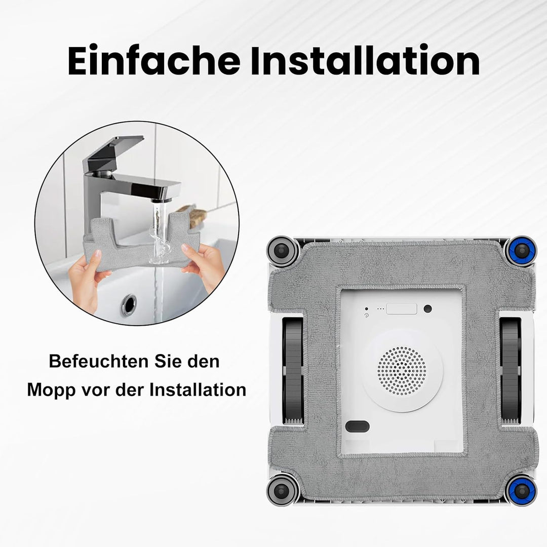16 Stück Reinigungspad für ECOVACS WINBOT W2S Omni / W2S Fensterputzroboter, Waschbare Mikrofaser Wi