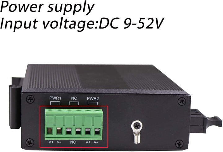Harter 5-Port Gigabit Ethernet Glasfaserkonverter für den Aussenbereich Industrieller DIN-Rail Netzw