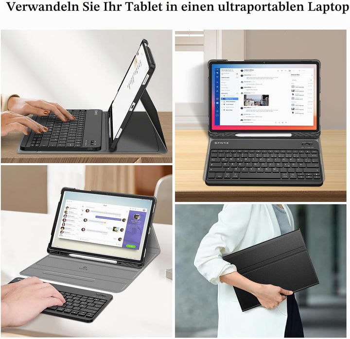 Fintie Tastatur Hülle für Samsung Galaxy Tab S10+ Plus/S9 FE+ Plus/S9+ Plus 12.4 Zoll Tablet, Keyboa