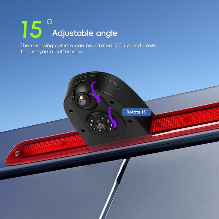 Rückfahrkamera für Mercedes-Benz Sprinter W906 2007–2019, Drittes Bremslicht Kamera mit Nachtsicht,