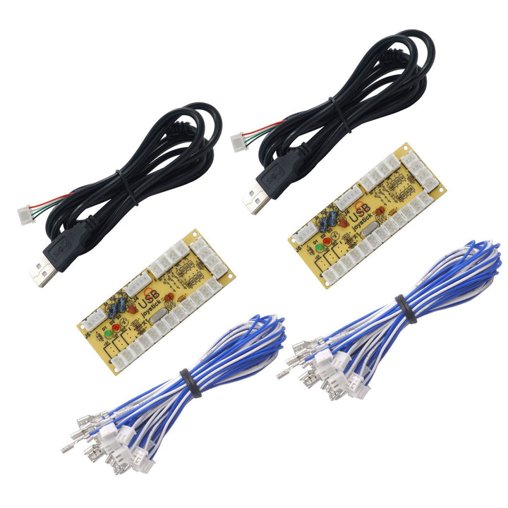 SJJX 2 Player HAPP Style Zero Delay Generic Game Controller USB to Joystick for MAME & Raspberry Pi