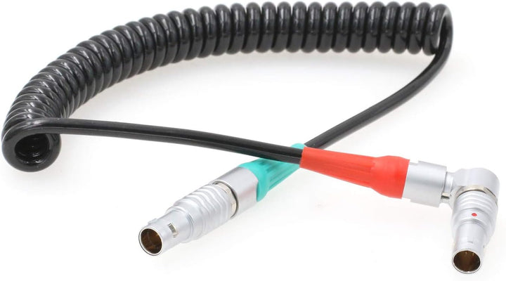 HangTon Spiralkabel, rechtwinklig, 5-polig auf gerade, 5-polig, für ARRI Alexa Mini-Kamera