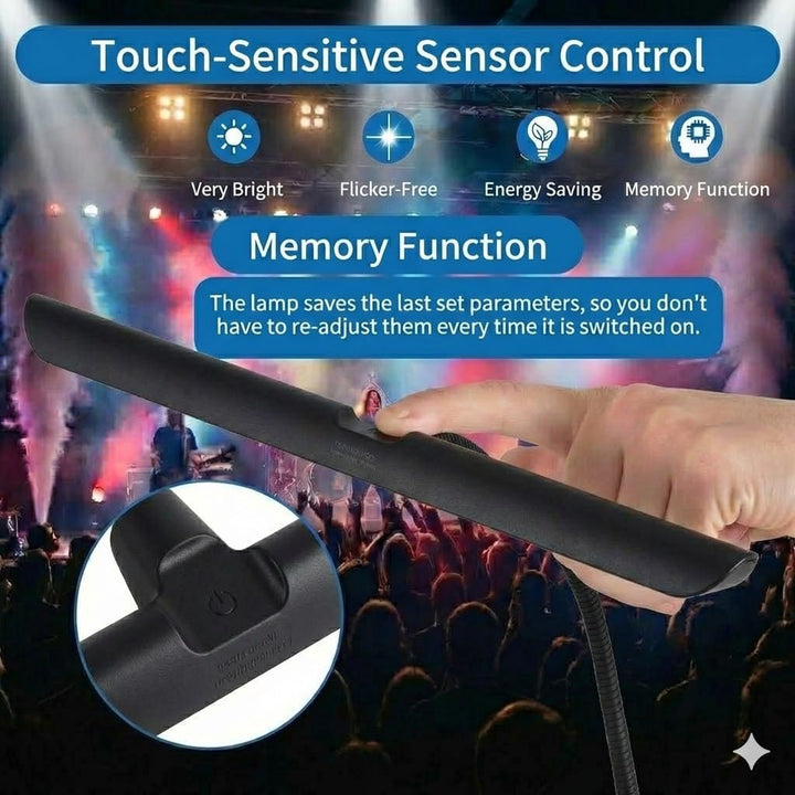 Infitronic IN18LEDKL – 18 LEDs Klavierleuchte Klavierlampe Tischlampe Warmweisses Licht Dimmbar USB