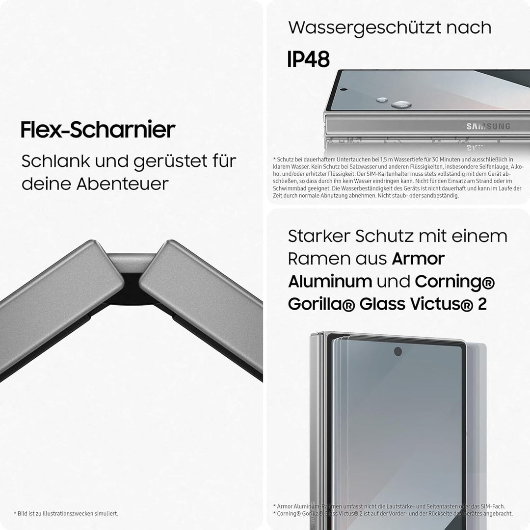 Samsung Galaxy Z Fold6 AI-Smartphone, Simlockfreies Handy ohne Vertrag, 256 GB Speicher, Lange Akkul