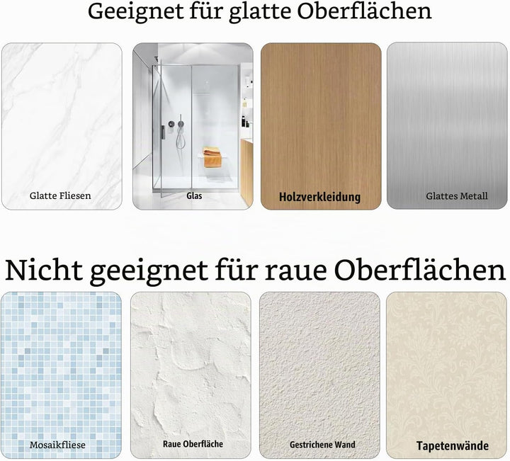 Weiss Duschablage Ecke 2er-Set, Duschregal Ohne Bohren Ecke Duschregal aus Kunststoff Shampoo Halter