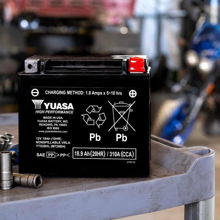 Yuasa YTX20HL-BS (WC) Hochleistungsbatterie, wartungsfrei