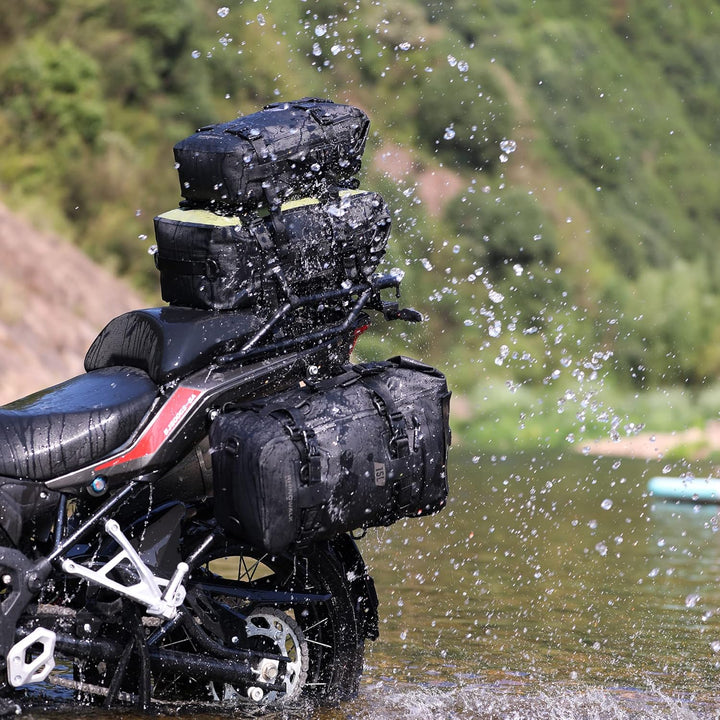 Rhinowalk Motorrad Sitztasche 8/15/30L Wasserdicht Motorradtasche Satteltaschen Gepäckträgertaschen