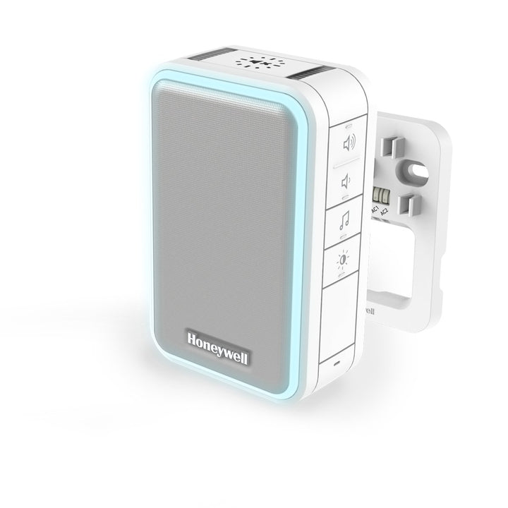 Honeywell Home DW315S Serie 3 verdrahteter LED-Türgong mit Stummschaltung und LED-Licht (weiss), ver
