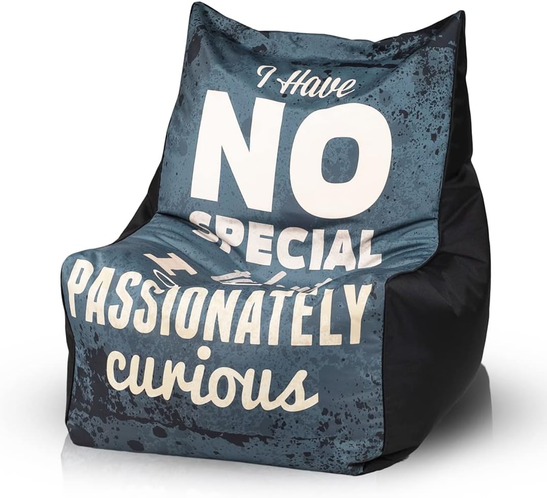 Ecopuf Solid – Sitzsack mit Füllung aus weichem Polyester, gemustertes Design, Gartenmöbel, 75 x 75