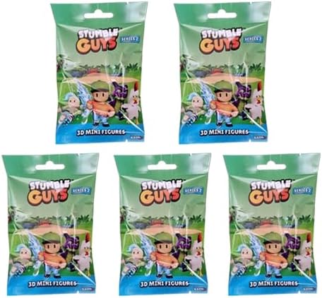 Generisch Panini Stumble Guys 3D Serie 2 Minifiguren / 5X Sammeltüten