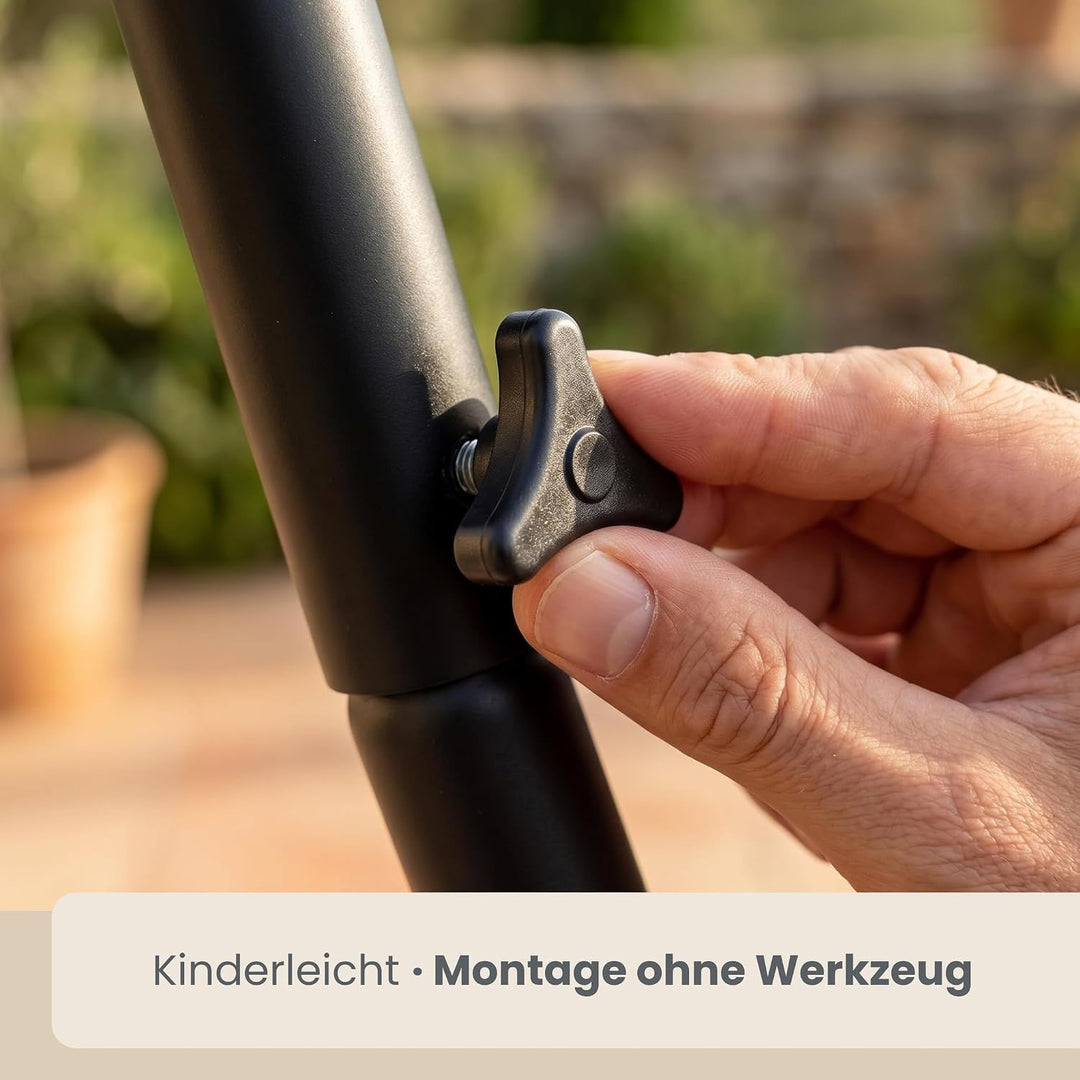 AMANKA Bis 150kg: 210cm Hängesessel Gestell Outdoor - XL Ständer für Hängesessel - Balkon Gestell fü